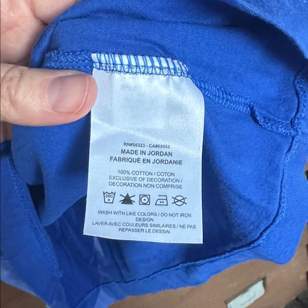 Nike Royal Blue Women’s Tee with White Logo size Medium